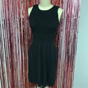 Black knit dress
